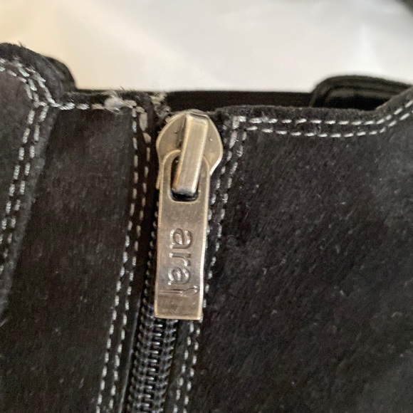 Ara black suede fleeces lined booties - Picture 9 of 15